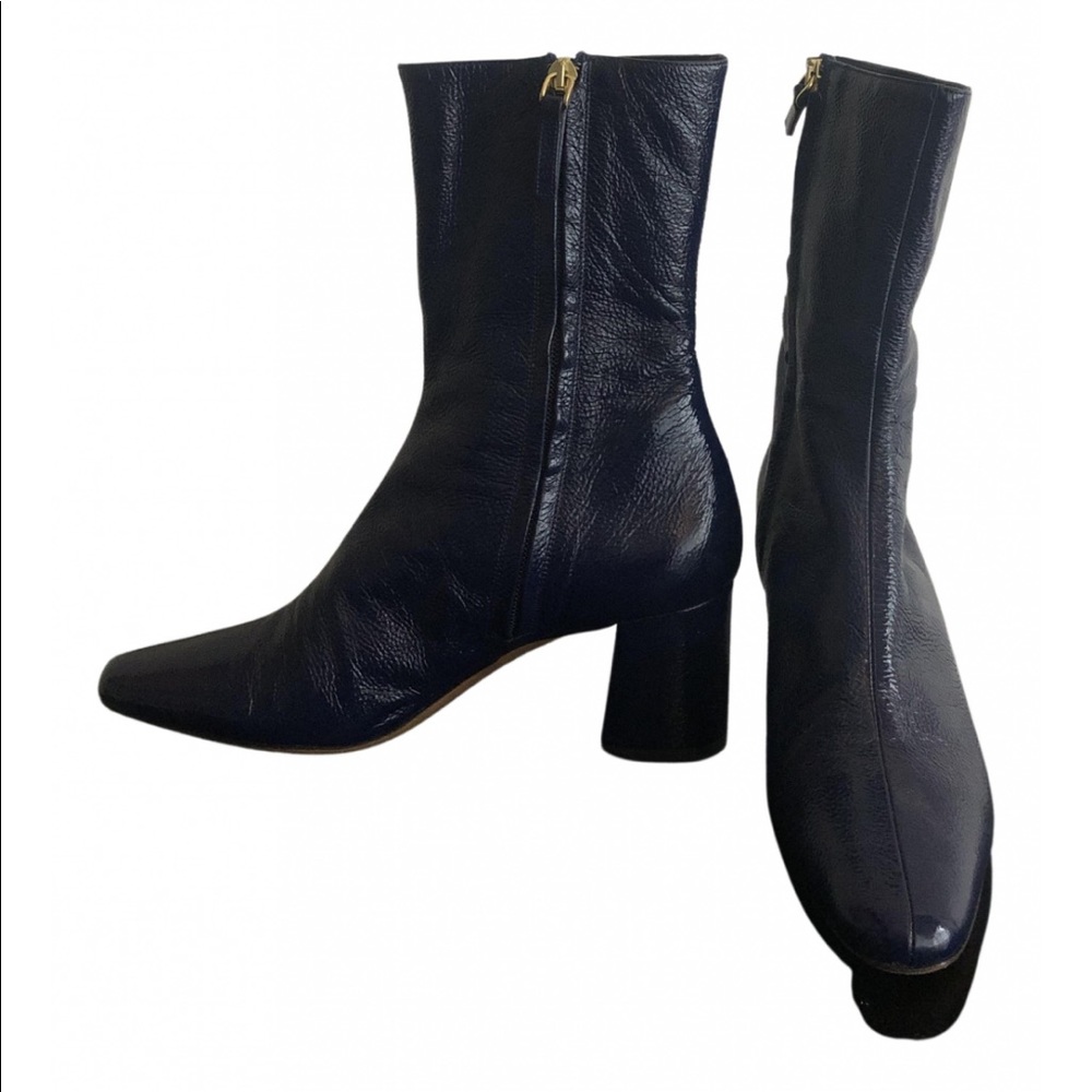 Trademark navy blue ankle boots